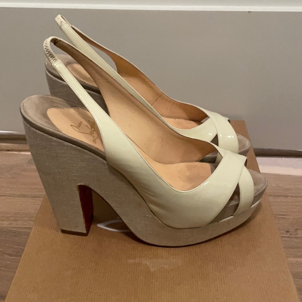 Christian Louboutin sling back Mrs Propre 140 sz 40.5